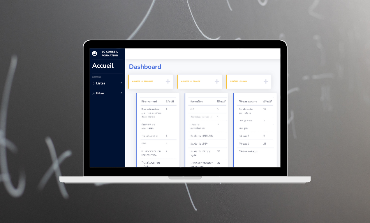 Mokup dashboard LC Formation